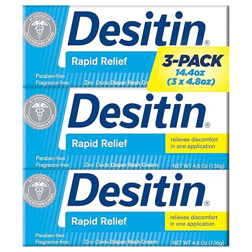 Desitin Rapid Relief - Crema para sarpullido para pañales 48 onzas paquete de 3