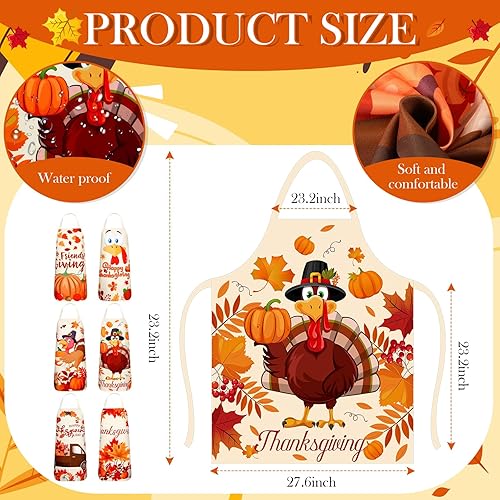 Miniatura 2 de Suhine Paquete de 12 delantales de Navidad a granel, color rojo y negro, delantales divertidos de Navidad, delantales navideños para cocinar y