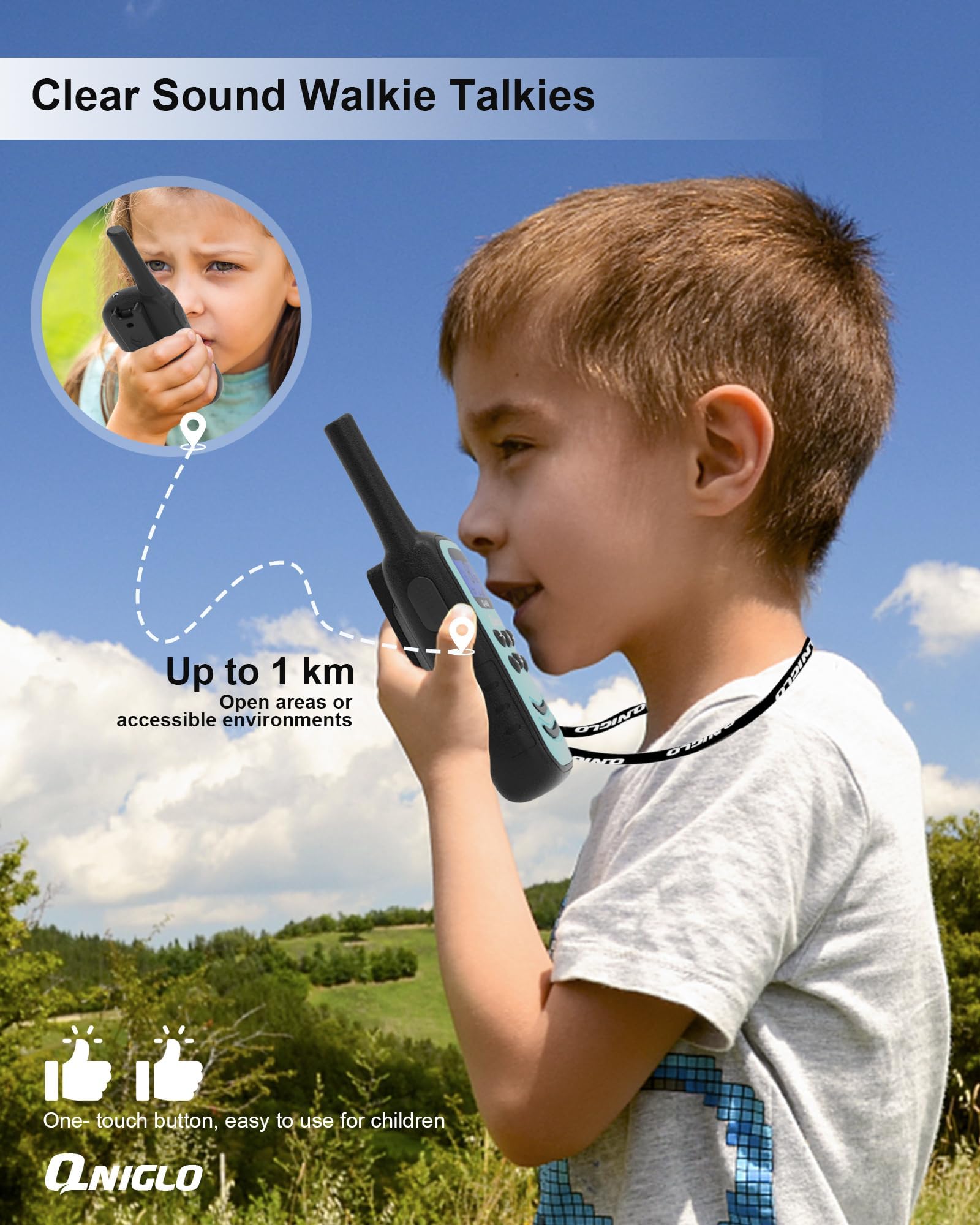 EUCOCO Talkie Walkie Enfants, Jouet Enfant 3 4 5 6 7 8 9 Ans Garçon Cadeau 3-10 Ans Garcon Jeux