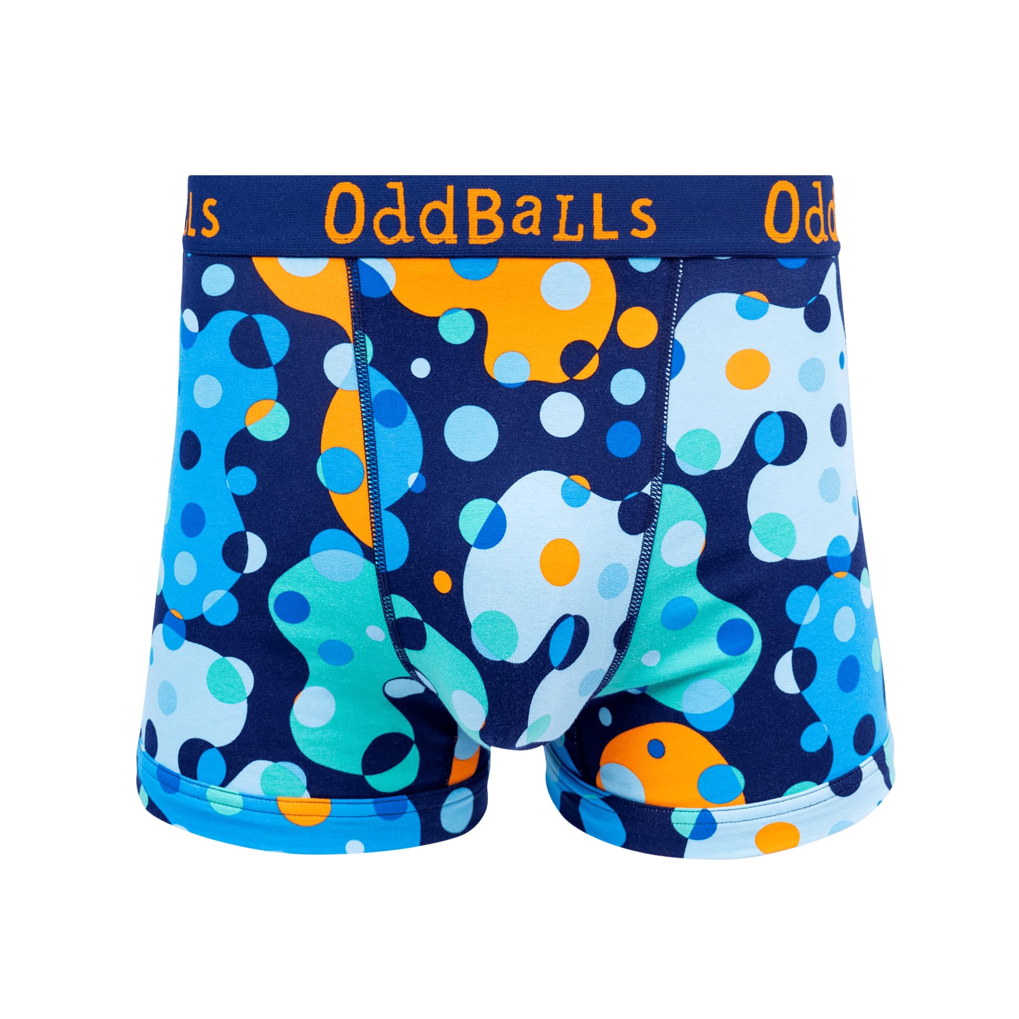 OddBalls Mens Boxers – 1 Pack, Classic Fit Cotton Boxer Shorts, Underwear with Elastic Waistband – Breathable, Soft Mens Boxer Briefs (UK, Alpha, M, Regular, Regular, Space Balls)