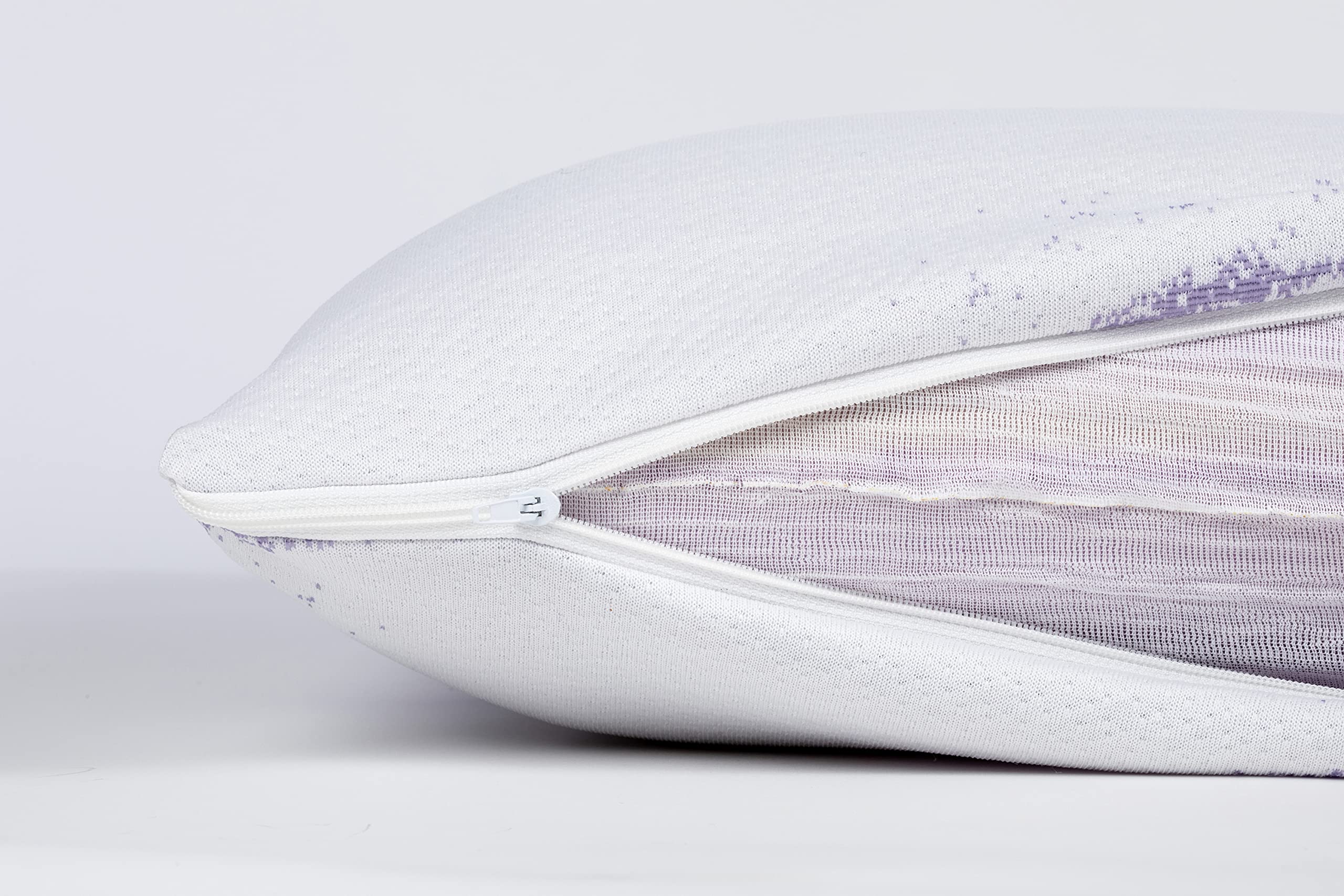 SEASONS - Almohada Viscoelástica 70 cm, con Esencia de Lavanda, Antiácaros y Antibacterias, Relajante, Funda Exterior con Cremallera, Tratamiento con Limpieza de Ozono, Fabricado en España