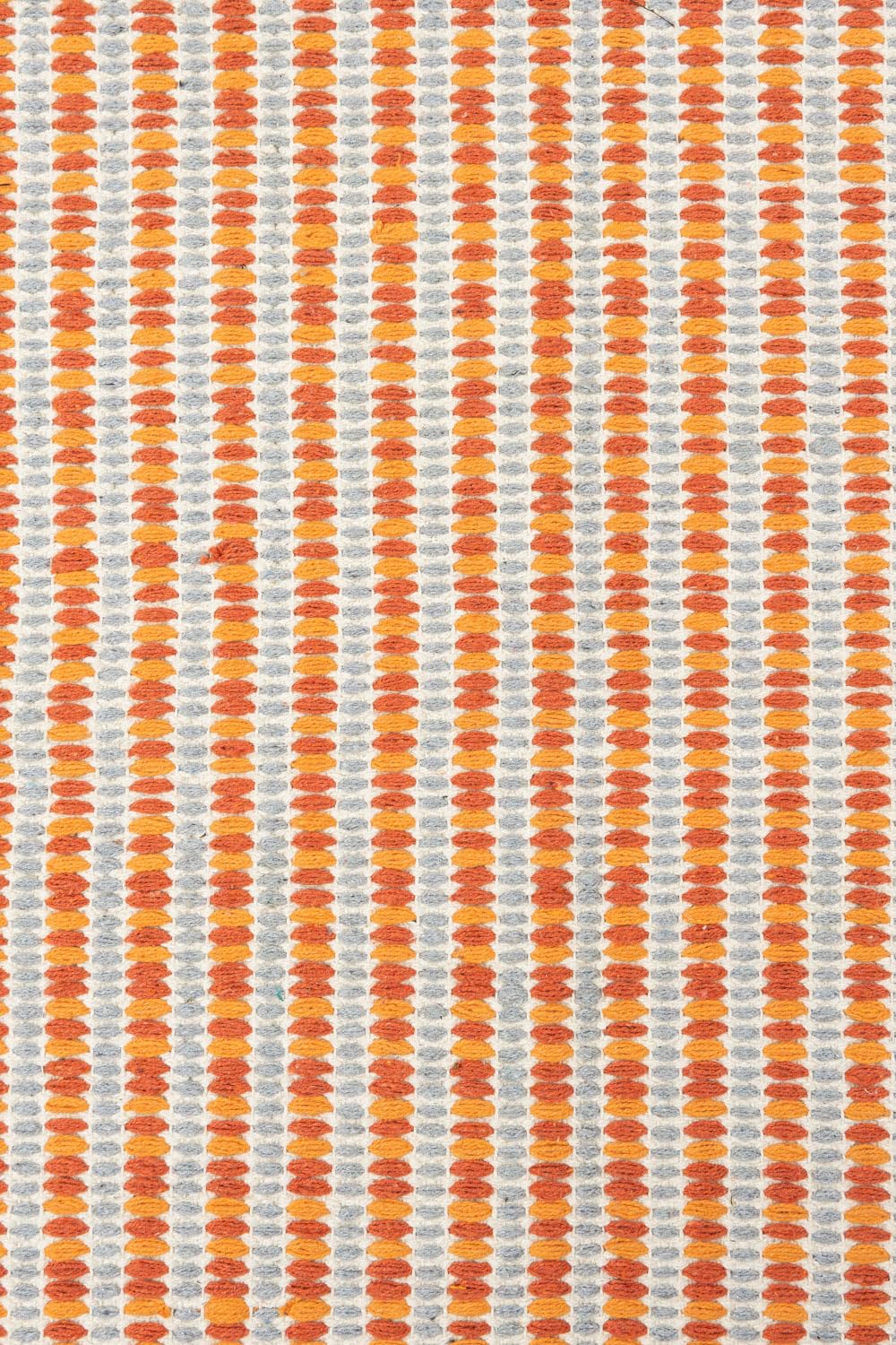 Tranquillo Baumwollteppich Teppich Stripes orange Läufer handgefertigt 100% Baumwolle, Wohnzimmer Schlafzimmer Kinderzimmer Flur, 90 x 60 cm