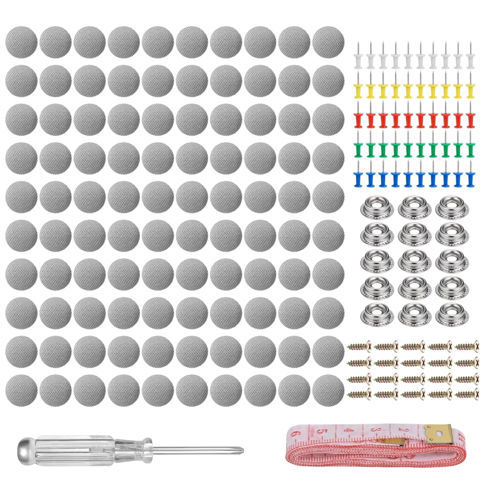 Zocipro 100 sztuk zestaw naprawczy podsufitki, zestaw naprawczy podsufitki samochodowej, nity naprawcze samochodowe, guziki nitów do dachu samochodu, naprawa podsufitki samochodowej, ze szpilkami