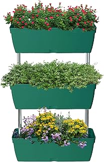 My Garden Raised Beds For Garden Vertical Planter –3 Tier Planters Outdoor Free Standing Elevated Raised Beds for Flowers, Herbs & Vegetables – Ideal for Patios & Gardens