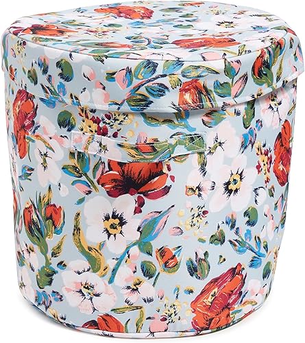 Vera Bradley Contenedor de almacenamiento para mujer con tapa, Floral Sea Air