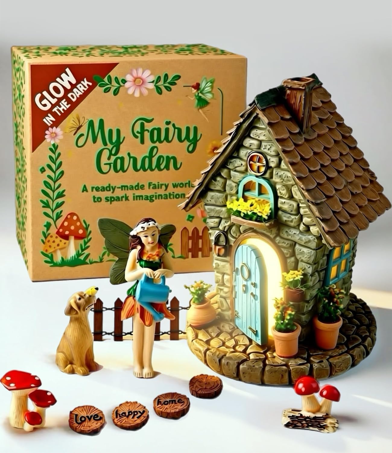 Alovak Fairy Garden Kit Review: 11-Piece Solar Fairy House for Whimsical Outdoor Garden Decor