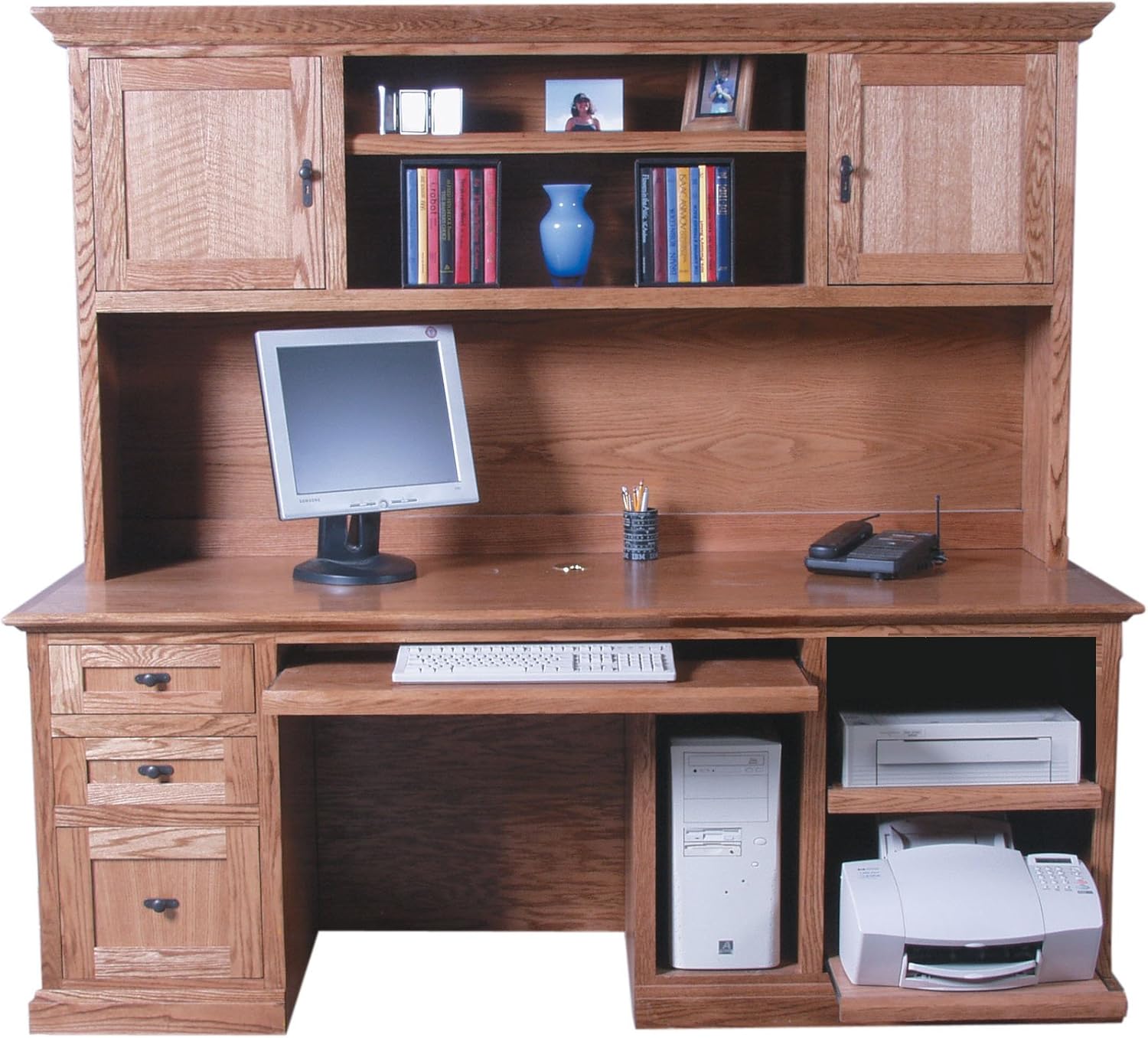 Craftsman Computer Armoire Mission Style Office Furniture