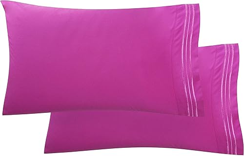 Miniatura 49 de Elegant Comfort Juego de fundas de almohada ultrasuaves de lujo de 2 piezas de microfibra de calidad egipcia de 1500 hilos, doble cepillado, Aqua