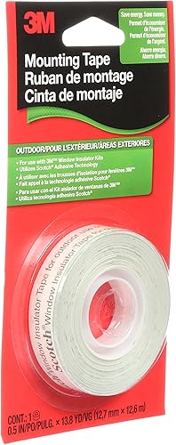 Miniatura 2 de 3M Cinta de montaje de película aislante para exteriores cinta de sellado transparente para ventanas y película aislante de puertas rollo de 12