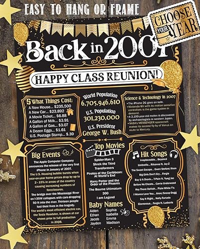 Miniatura 126 de Lone Star Art 66ª Reunión de Graduados (Sesenta y seis) Decoración en Oro - Recordando El Año - Clase de 1959 - Póster Sin Marco de 11x14 - Globos