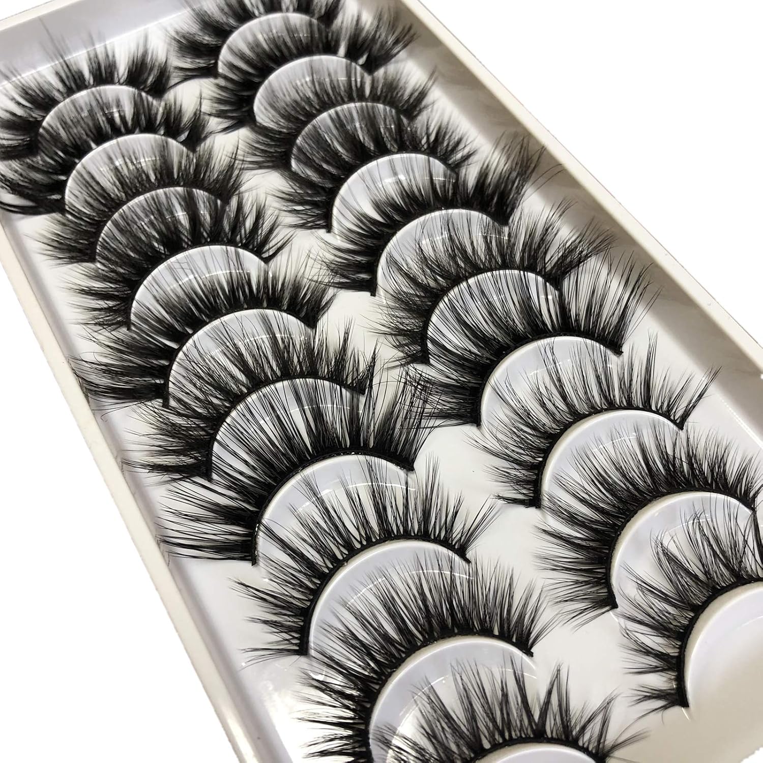 Pooplunch False Eyelashes 3D Faux Mink Lashes 20 Pairs Dramatic & Natural Fake Eyelashes Fluffy Soft Handmade Eye Lashes Bulk Wholesale
