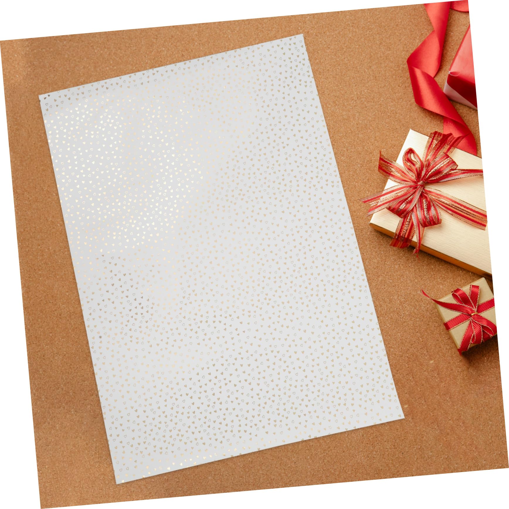 Goldenes Geschenkpapier 8 Stück Pack, Reißfestes Dickes Papier | Elegantes Design für Feiern und Babyparty, Große Bögen, Luxuriöse Optik