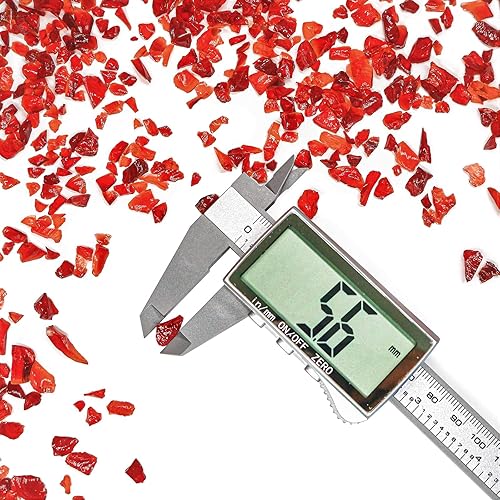 Miniatura 3 de Vidrio triturado para arte de resina, 0.15 a 0.236 pulgadas, rojo, 1.5 libras, piezas de vidrio roto para manualidades, relleno de jarrón y soportes