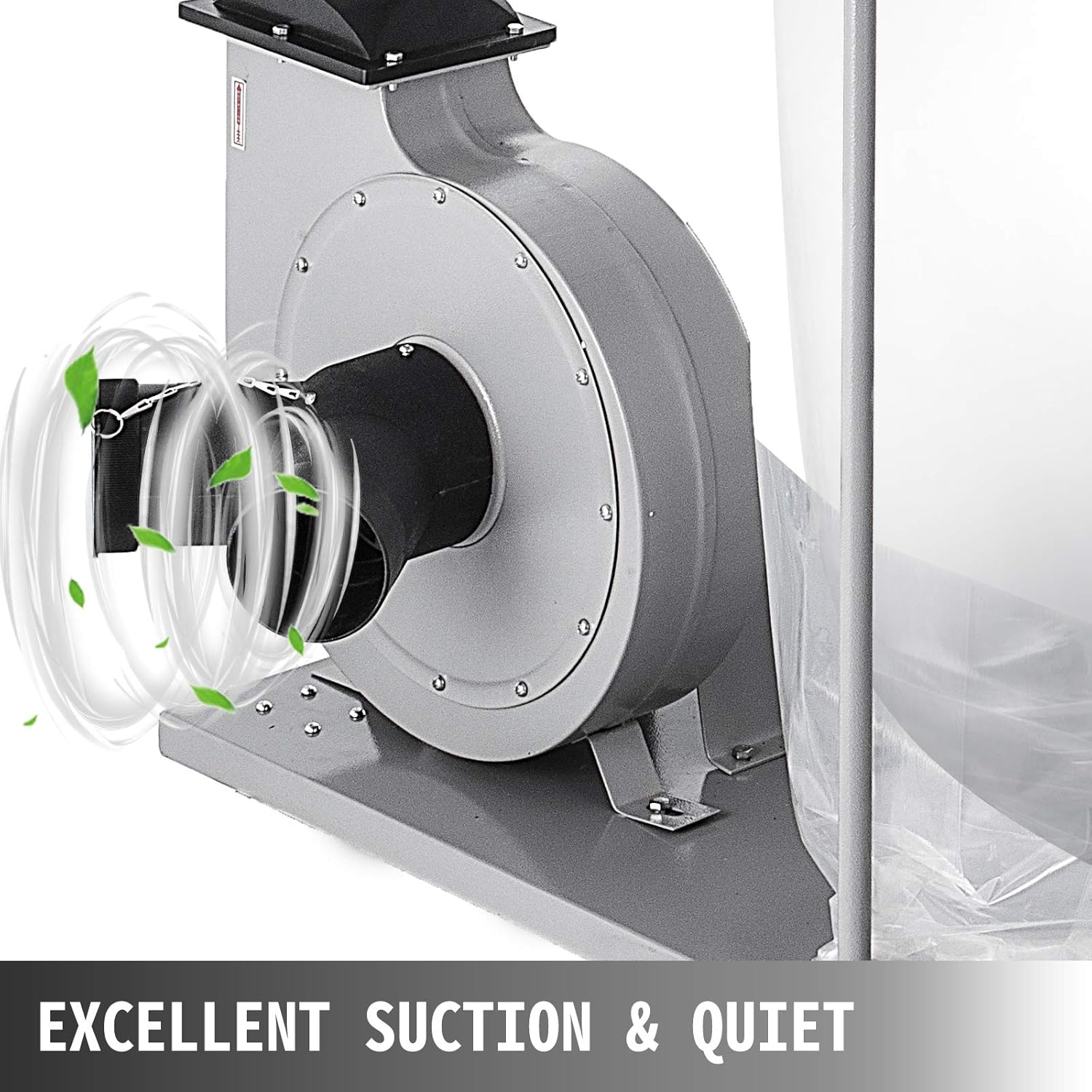 Mophorn 3HP Dust Collector with 2800 CFM Air Flow Bag Dust Collector 110V Portable Dust Collector 5 Micron Bag Filtration - - 