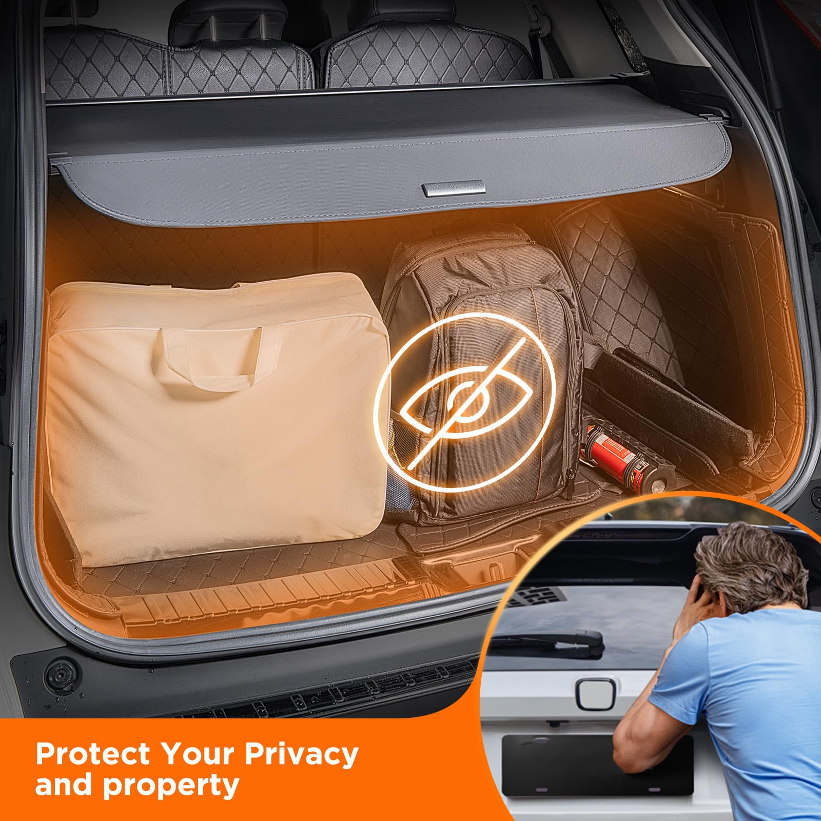 GZSH Cargo Cover for Honda CRV 2023 2024 2025 with Extra Flaps Honda GZSH Cargo Cover for Honda CRV 2023 2024 2025 with Extra Flaps Honda