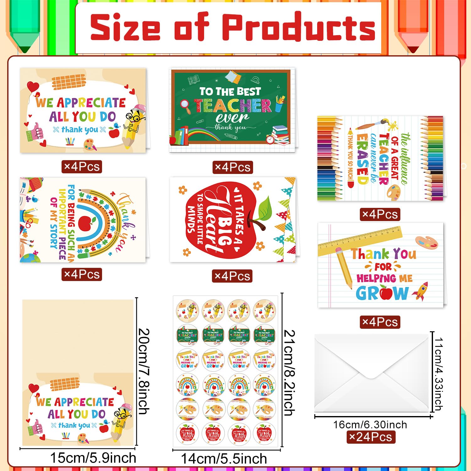 Eiapadeor Teacher Appreciation Cards Gifts - Image 2
