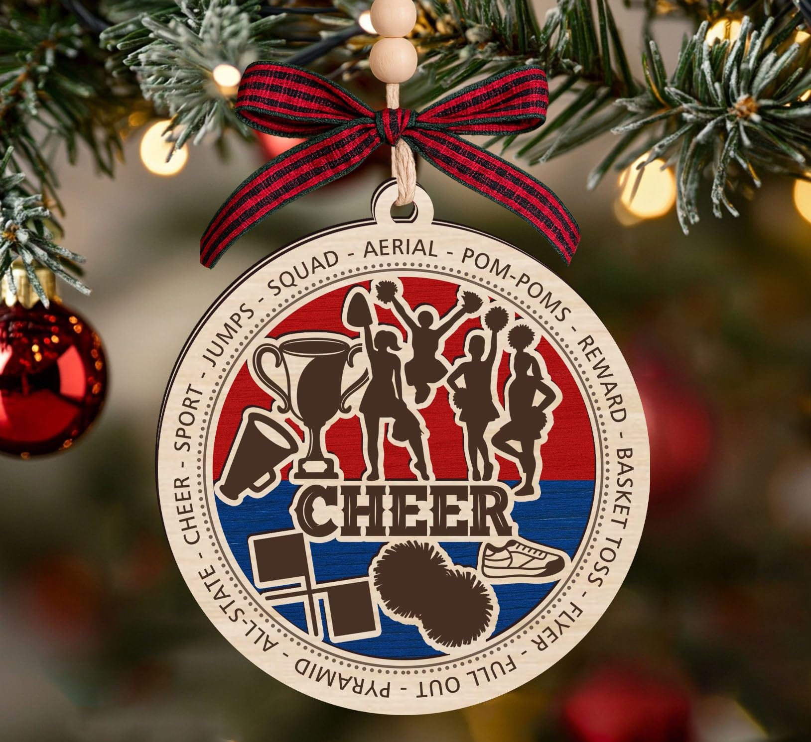 Cadeau souvenir sportif en bois pour fête de fin de saison club
