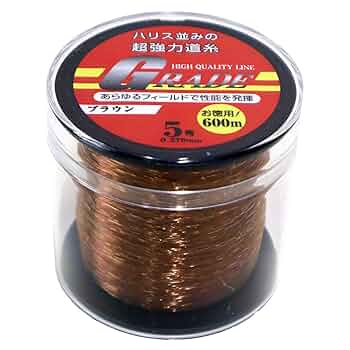 Amazon.co.jp: ナイロンライン GRADE 5号 0.370mm 600m巻 超