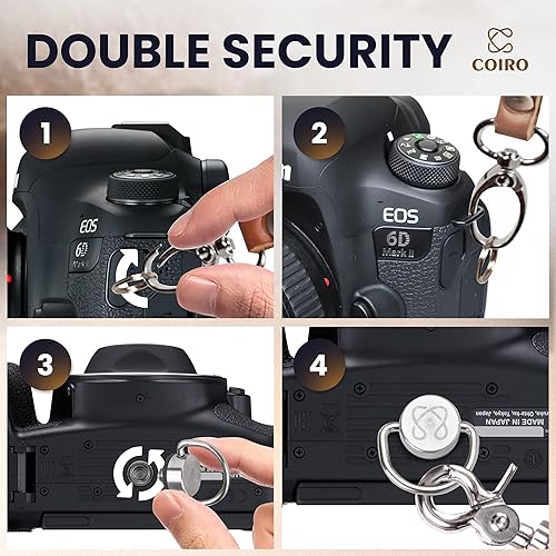 Miniatura 43 de Arnés de cámara para 2 cámaras – Correa de cuero de doble hombro para cámara – Arnés de cámara doble para DSLR/SLR