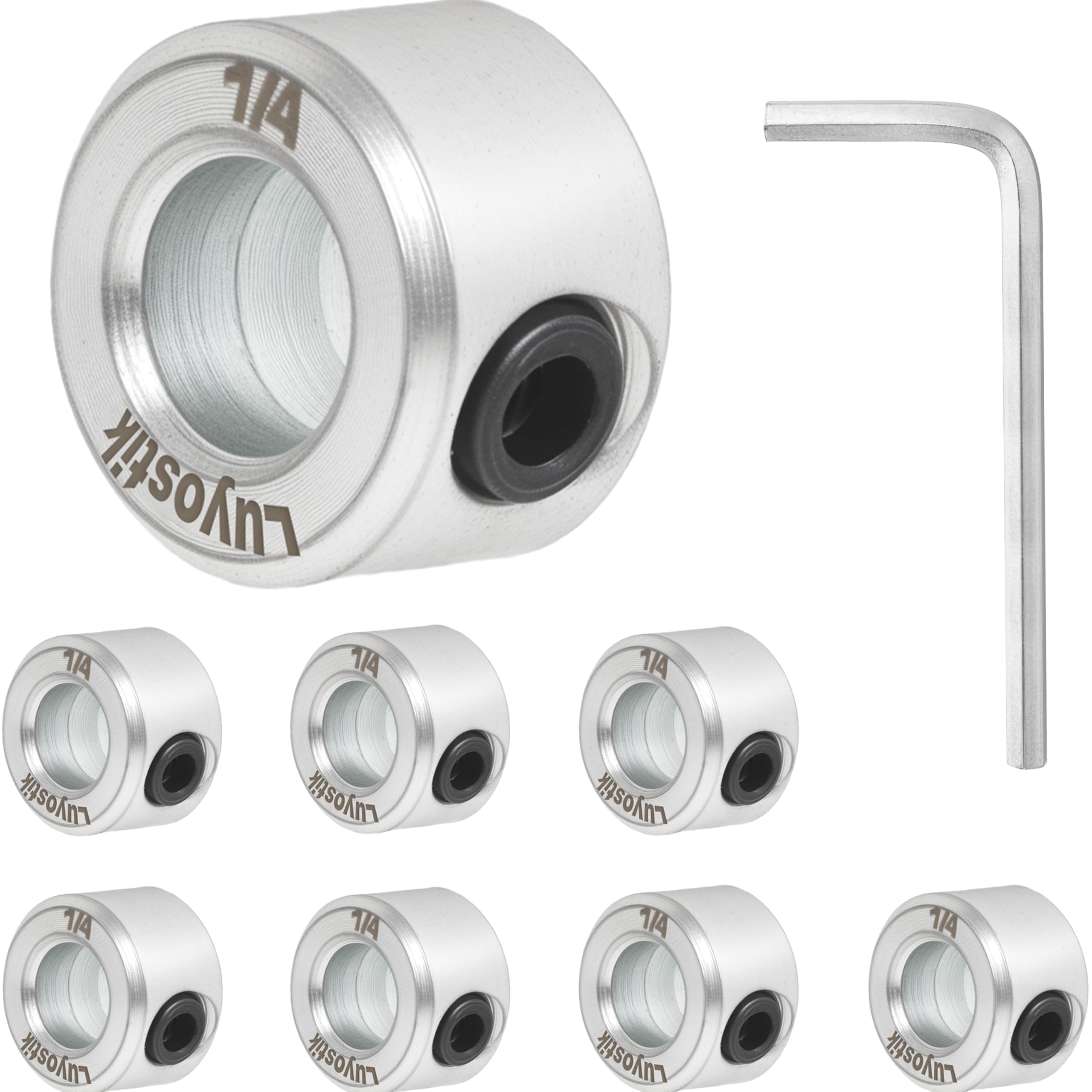 Zinc Plated Shaft Collars - 8 Pack -10 Zinc Plated Shaft Collars - 8 Pack -10