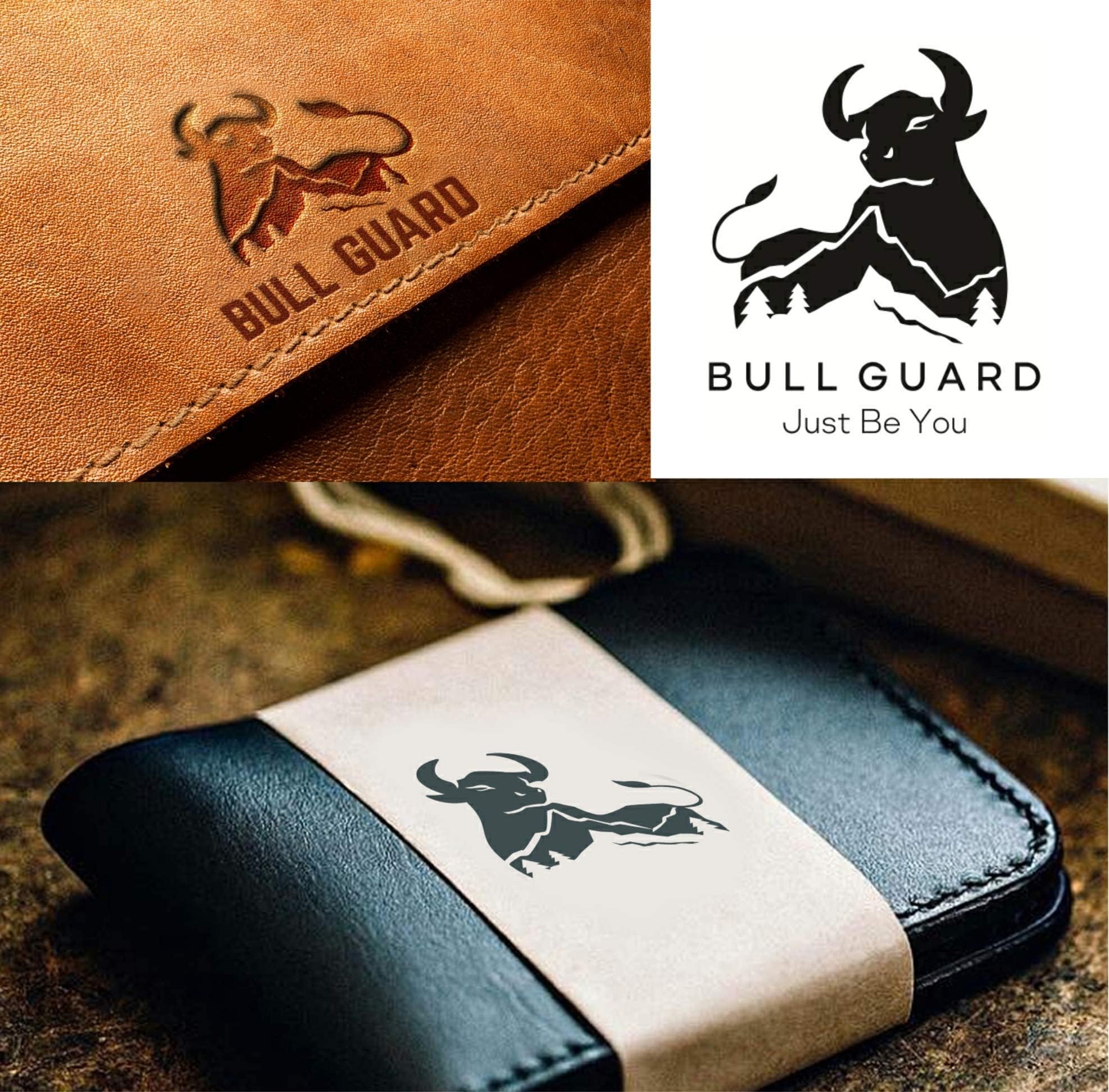 BULL GUARD Genuine Nappa Leather Trifold Wallet for Men RFID and ID Window