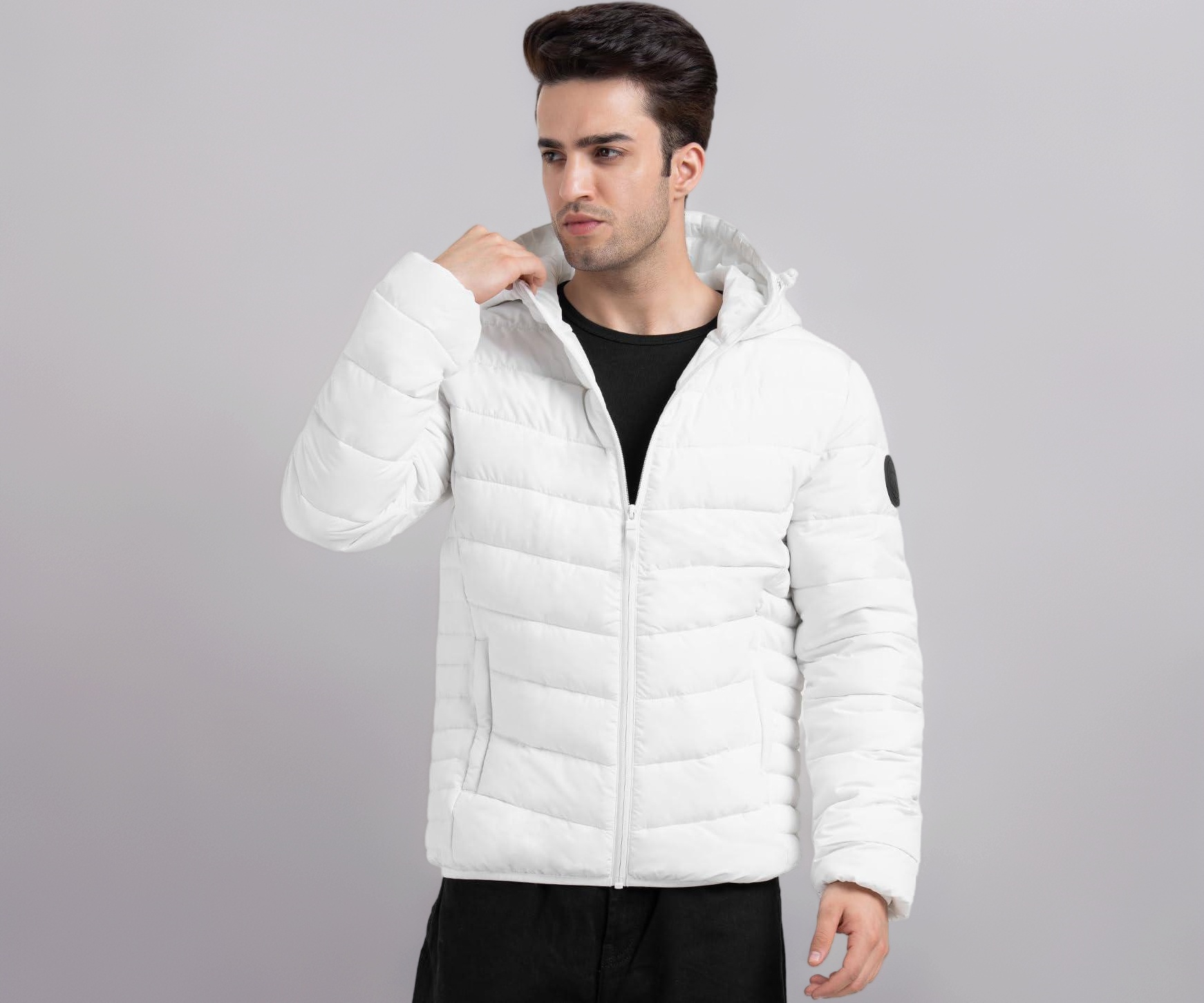 Red Tape Men's White Padded Jacket - Image 1