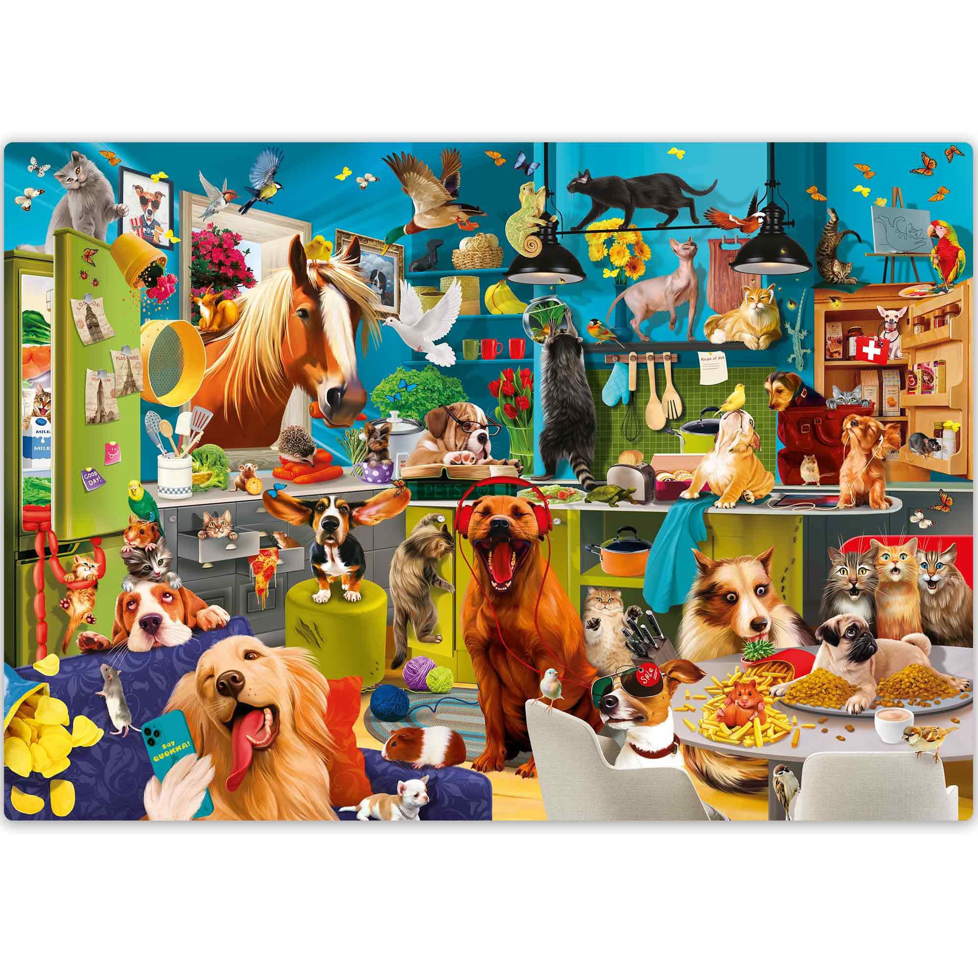 QUOKKA Puzzle Für Erwachsene – 500 Teiliges Puzzle Zum Thema Party, Originelle Collage, Vom Künstler Handgefertigt, Einzigartig Geschnittene Teile Mit Gutem Griff, FSC-Zertifiziert Und Recycelbar