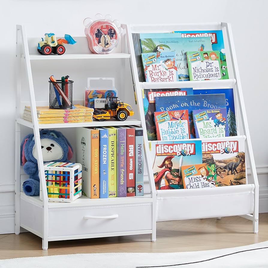 Small Bookcase Montessori BookShelf, Tier Montessori Bookcase
