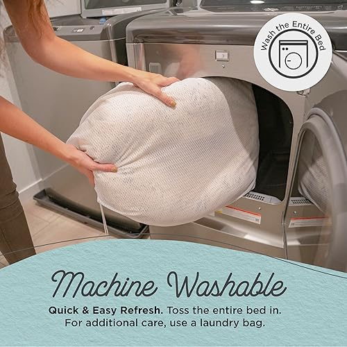 Miniatura 5 de Best Friends by Sheri - The Original Calming Donut - Cama calmante en forma de dona para perros y gatos - Pelo largo, gris escarcha, S, 23 x 23