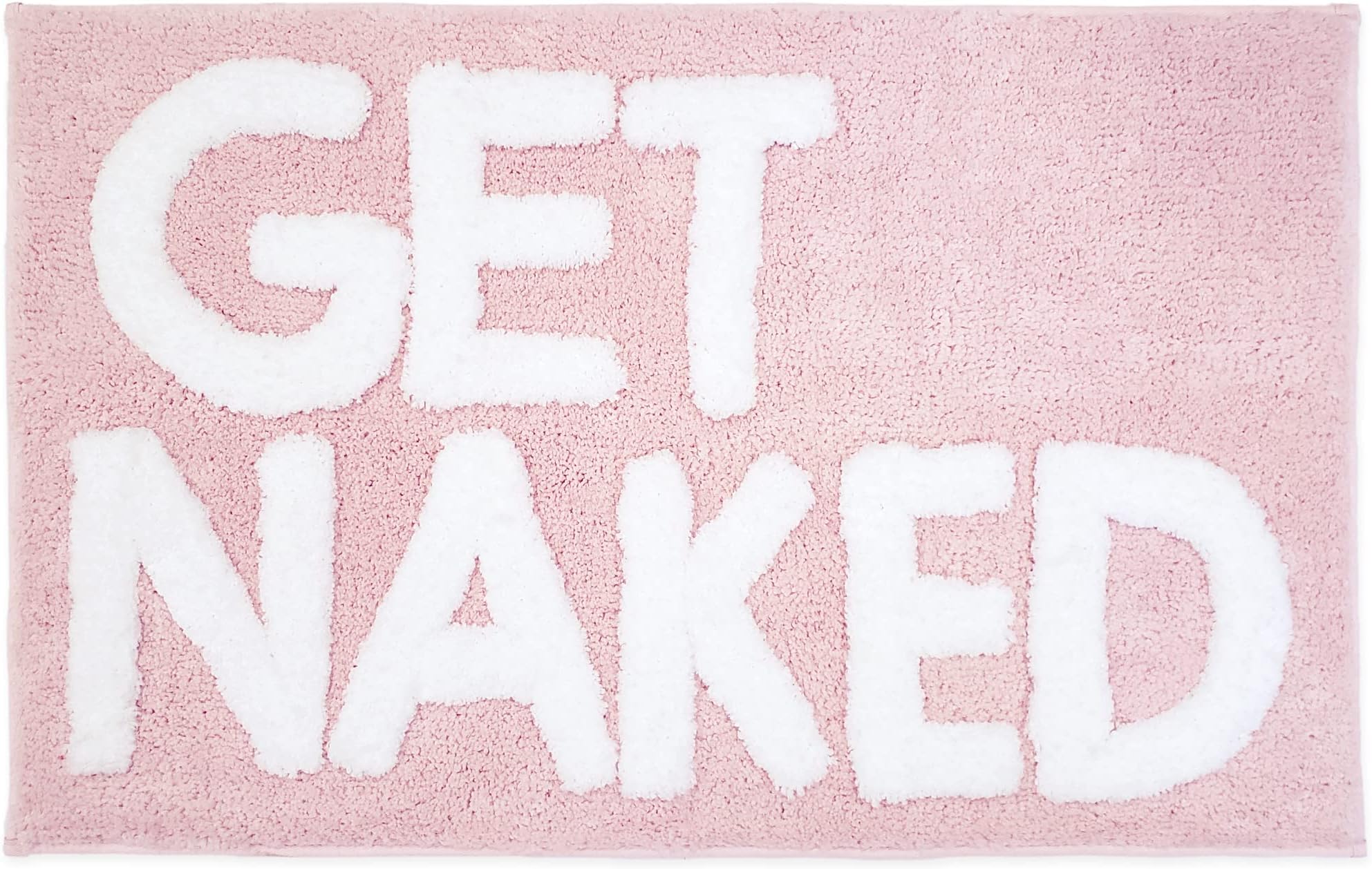 Get Naked Cute Bath mat. Kawaii Decorations. Pink Bath mat, Colorful Bath mat