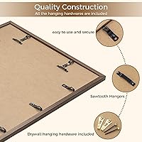 Vista 88 de Fun Memories Portarretratos de metal de 16 x 20 pulgadas con paspartú de 11 x 14 pulgadas, acabado de aluminio cepillado, parte delantera de vidrio
