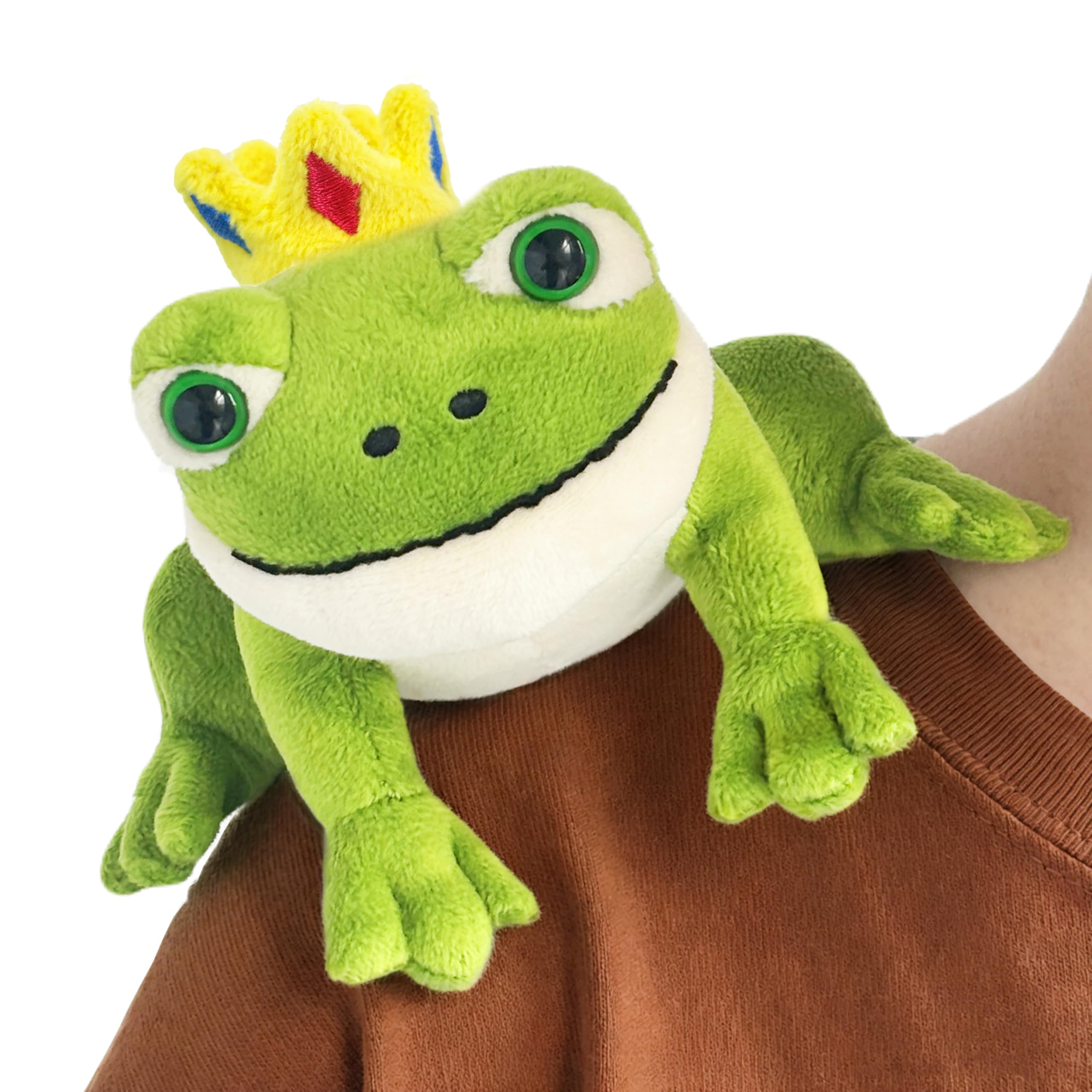 Beeadore Frog Plush Toy 3.93", Cute Frog Stuffed Animal Shoulder Plush Gifts Costume Accessories for Kids Adults Women