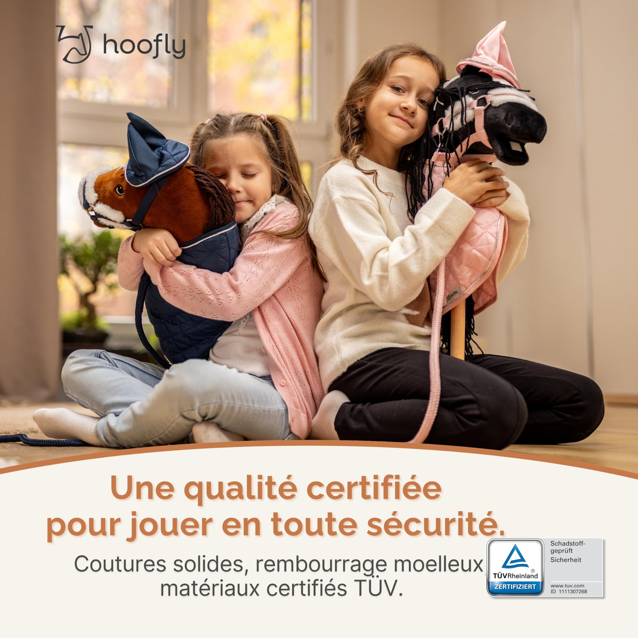 Accessoires Hobby Horse – Couverture en bleu, douce et résistante [certifiée TÜV], couverture Hobby Horse de haute qualité et élégante pour le jeu, l'entretien et l'entraînement