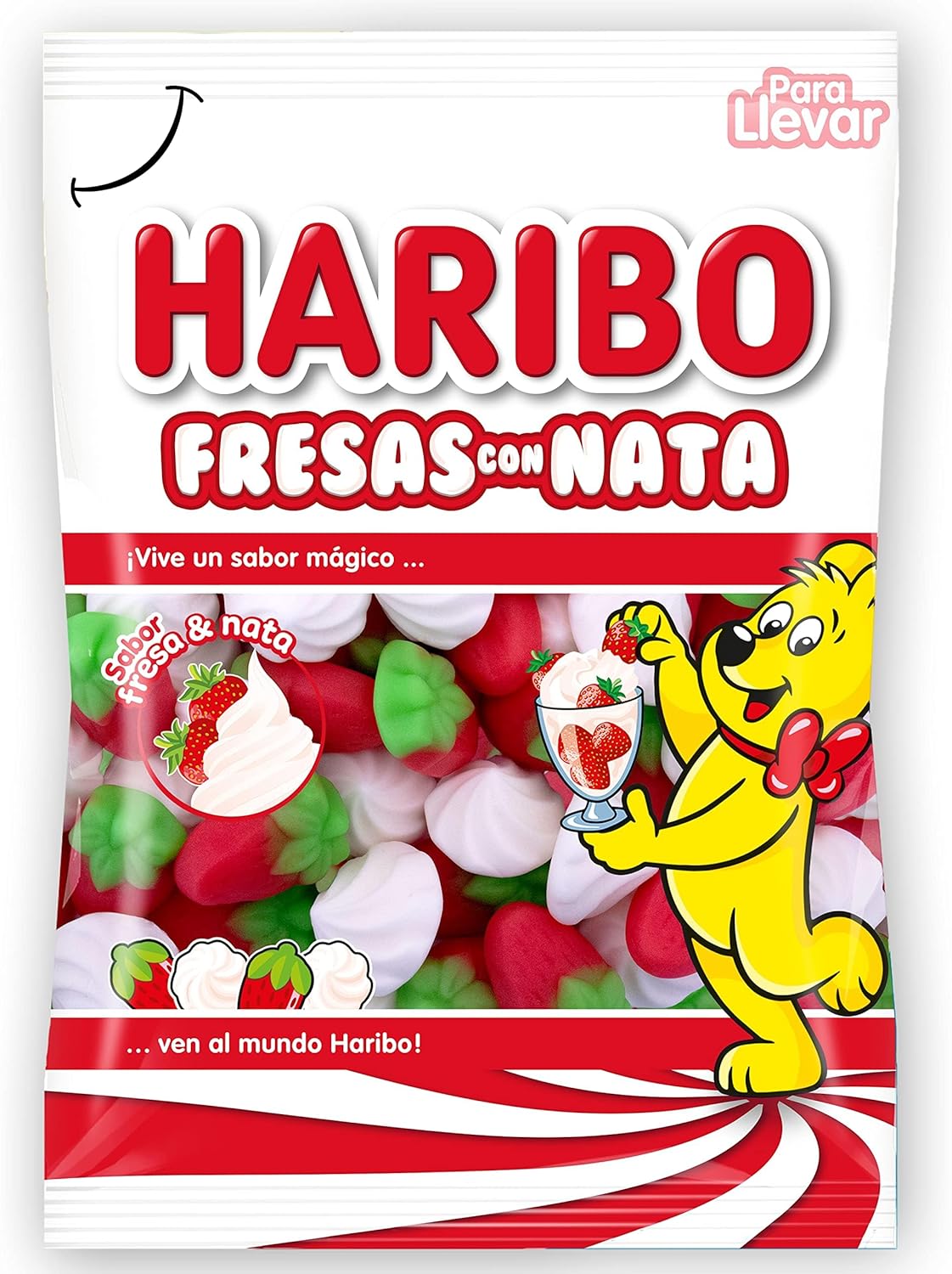 Paquete de gominolas Haribo Fresas con nata por 1€