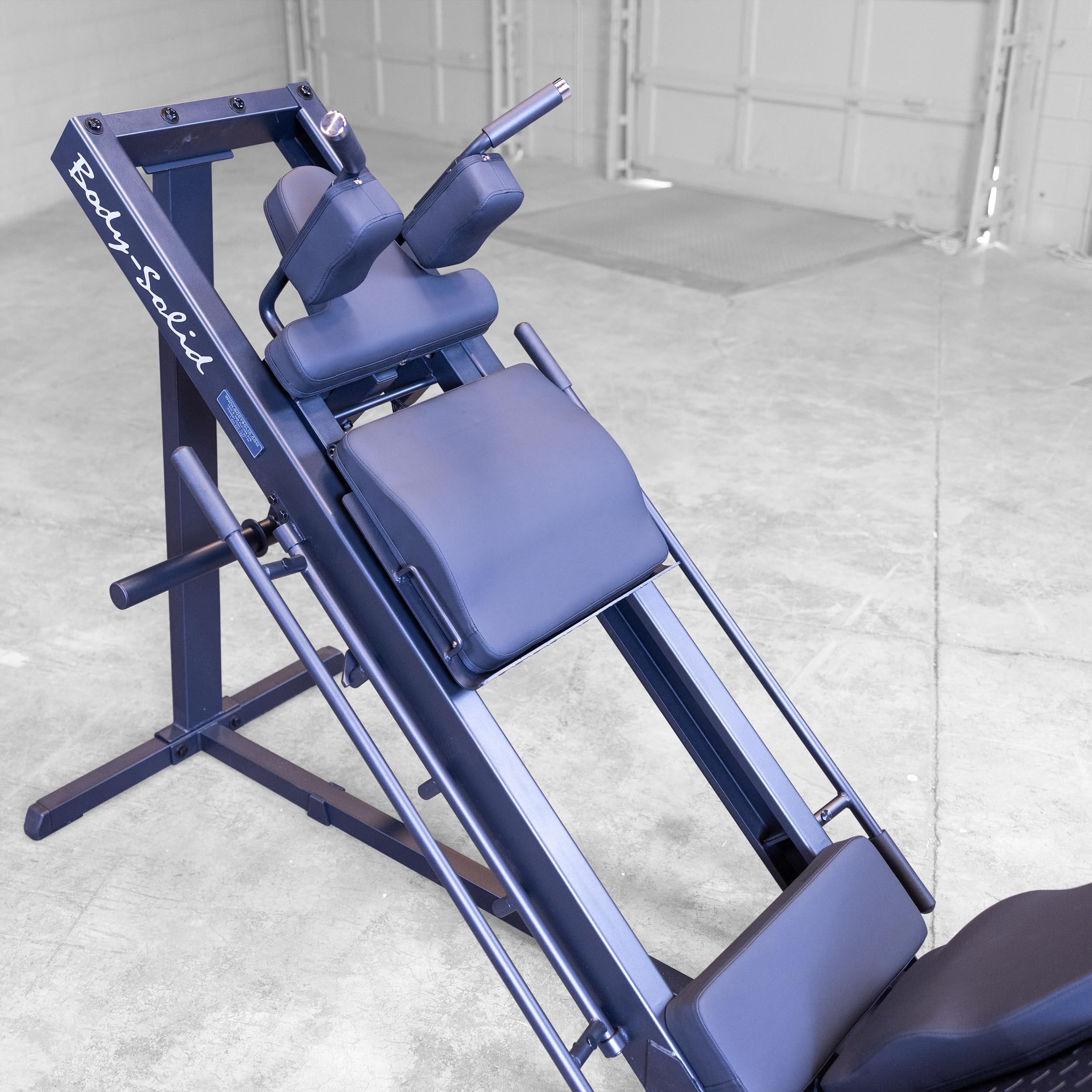Body-Solid GLPH1100B Presse à Cuisses + Hack Squat Professionnelle 2 en-1 Charge Max 454 kg Structure Acier Calibre 11 5x10 cm Système Quad Track Ultra Fluide Usage Domicile et Semi-Professionnel
