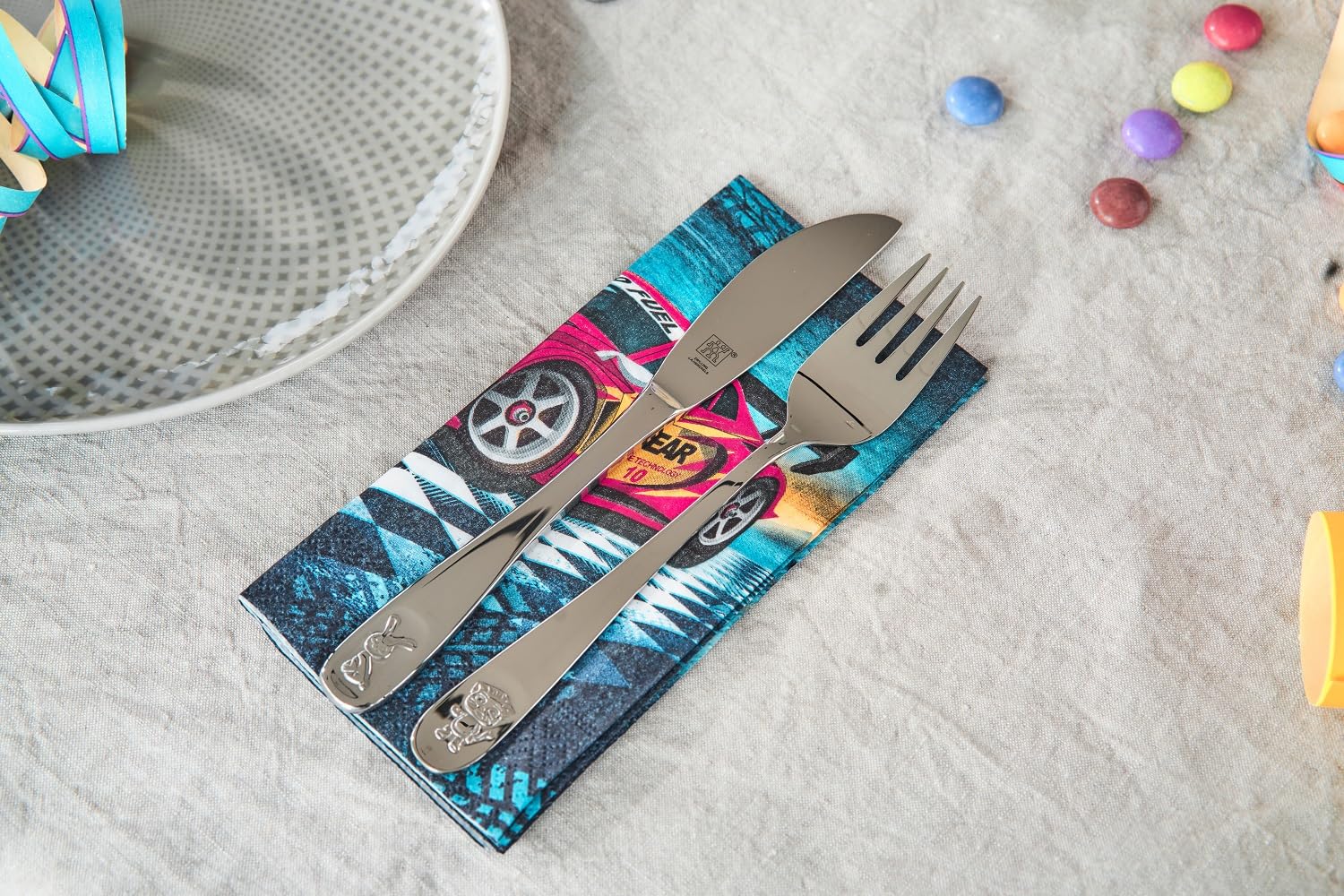 ZWILLING Posate Per Bambini Bino - Set 4 Pezzi, Acciaio Inox, Motivi Animali - Foto 7