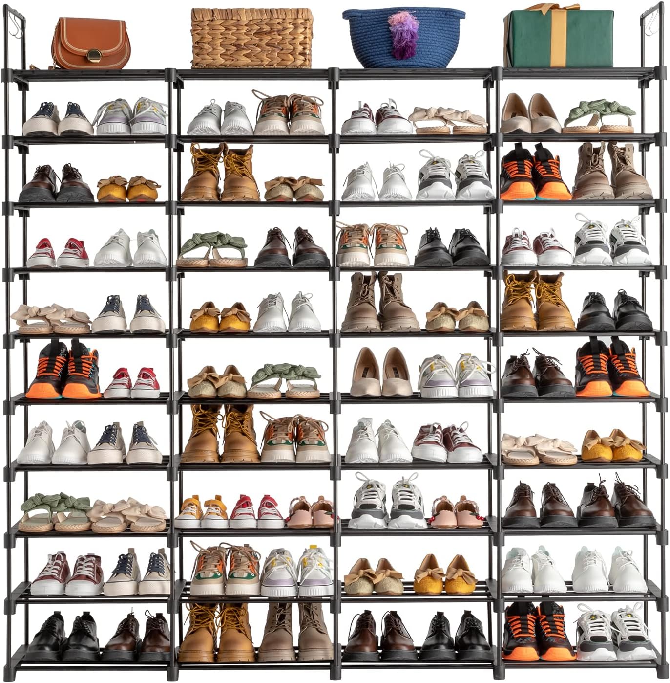 10 Tiers Shoe Rack Storage Organizer Shoe Shelf Organizer for Entryway Holds 80 Pairs Shoe