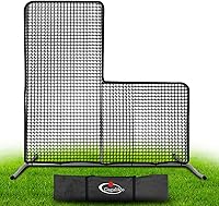 Vista 1 de Gagalileo Baseball L-Screen Protective Pitching Net: 7x7FT Portable for Batting Cage Backyard Practice - Coaches Parents Youth Training Beisbol