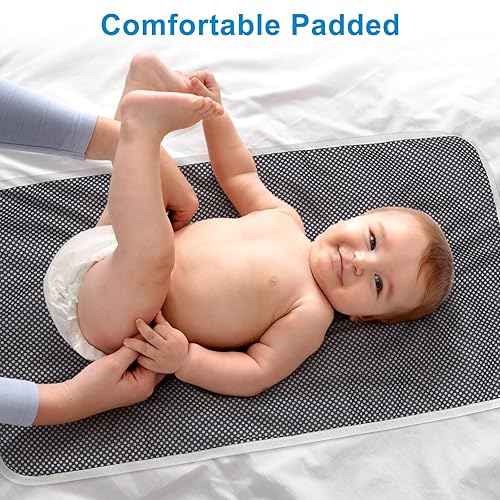 Miniatura 4 de Accmor Cambiador de pañales portátil, impermeable, plegable, cambiador de bebé para viajes, regalos de registro de baby shower