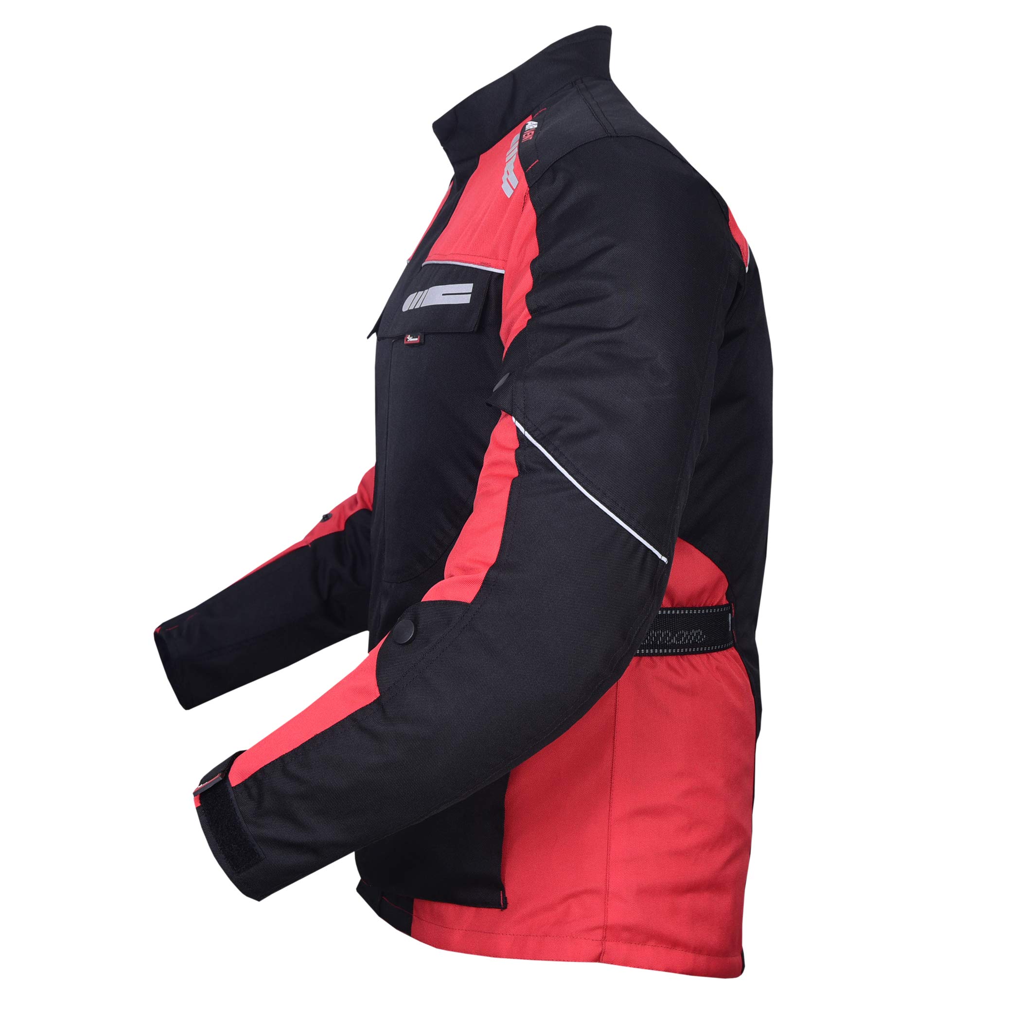 NORMAN Chaqueta de motocicleta para hombre, impermeable, textil, con blindaje CE, reflectores