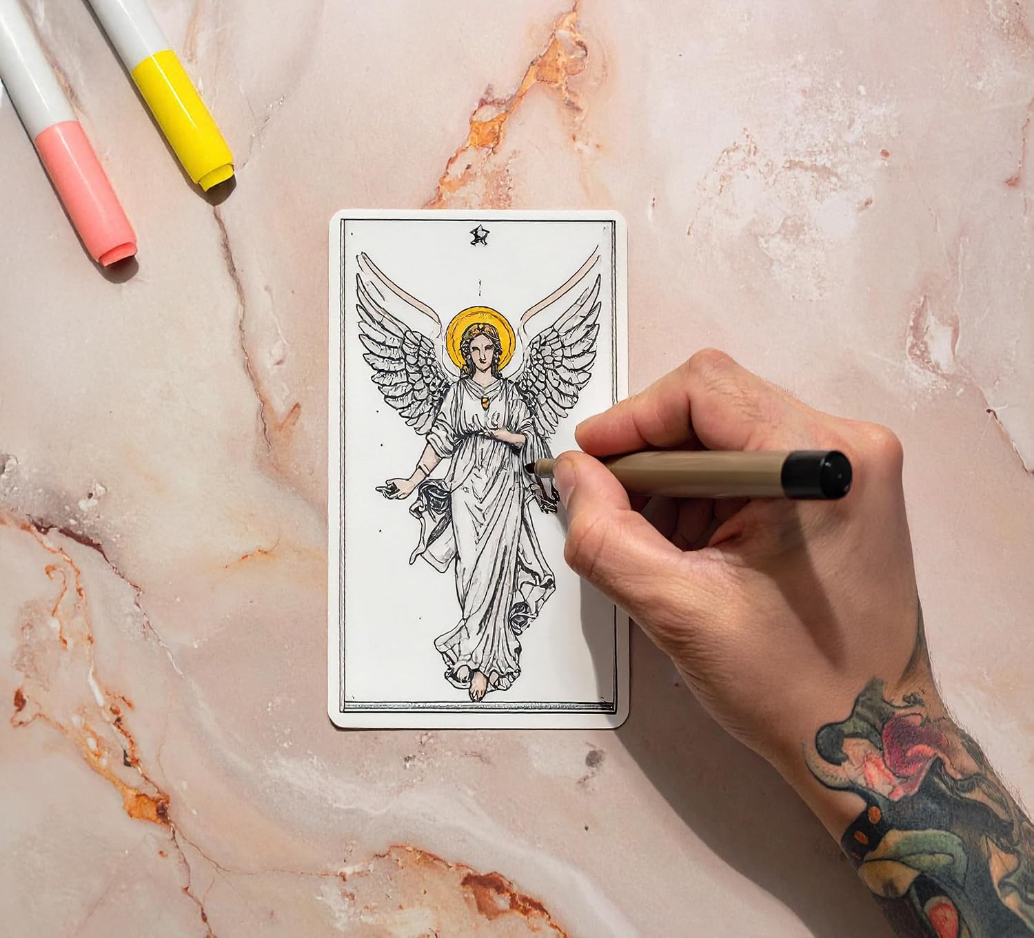 Blank Tarot Cards - 80-Card Deck with Mandala of Light Sacred Geometry Print - Customizable White Backs for Oracle, Affirmation, Manifestation, and Divination - Standard Tarot Size (2.75” x 4.75”)
