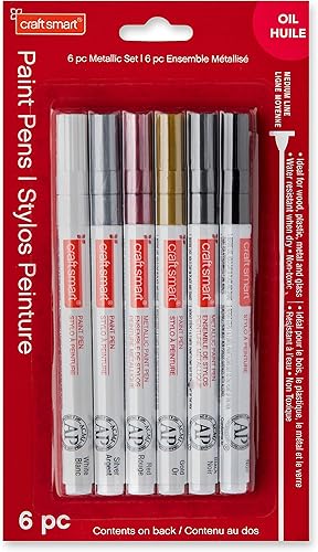 Miniatura 2 de Craft Smart - Juego de bolígrafos metálicos de línea media (6 unidades)