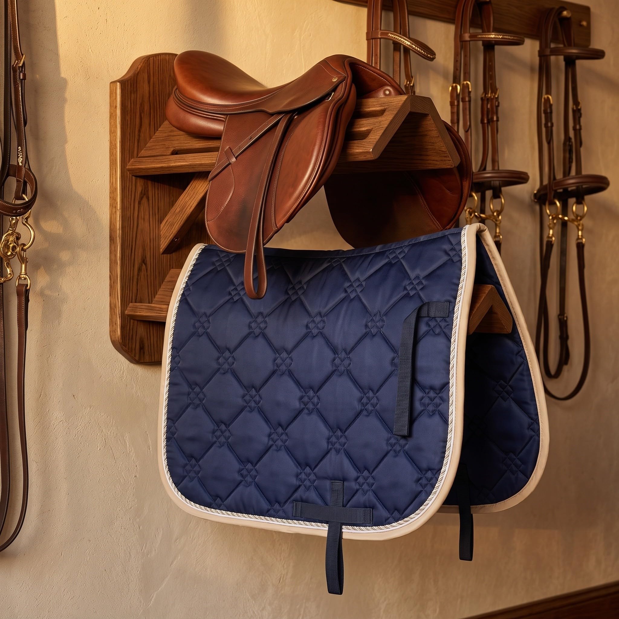 Abaodam Tapis de Selle Anglais de Saut, Léger, Anti-humidité et Antichoc
