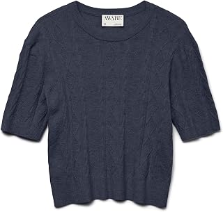 VERO MODA Female Knitted Jumper VMANNIKA Knitted Top M Blazer Navy