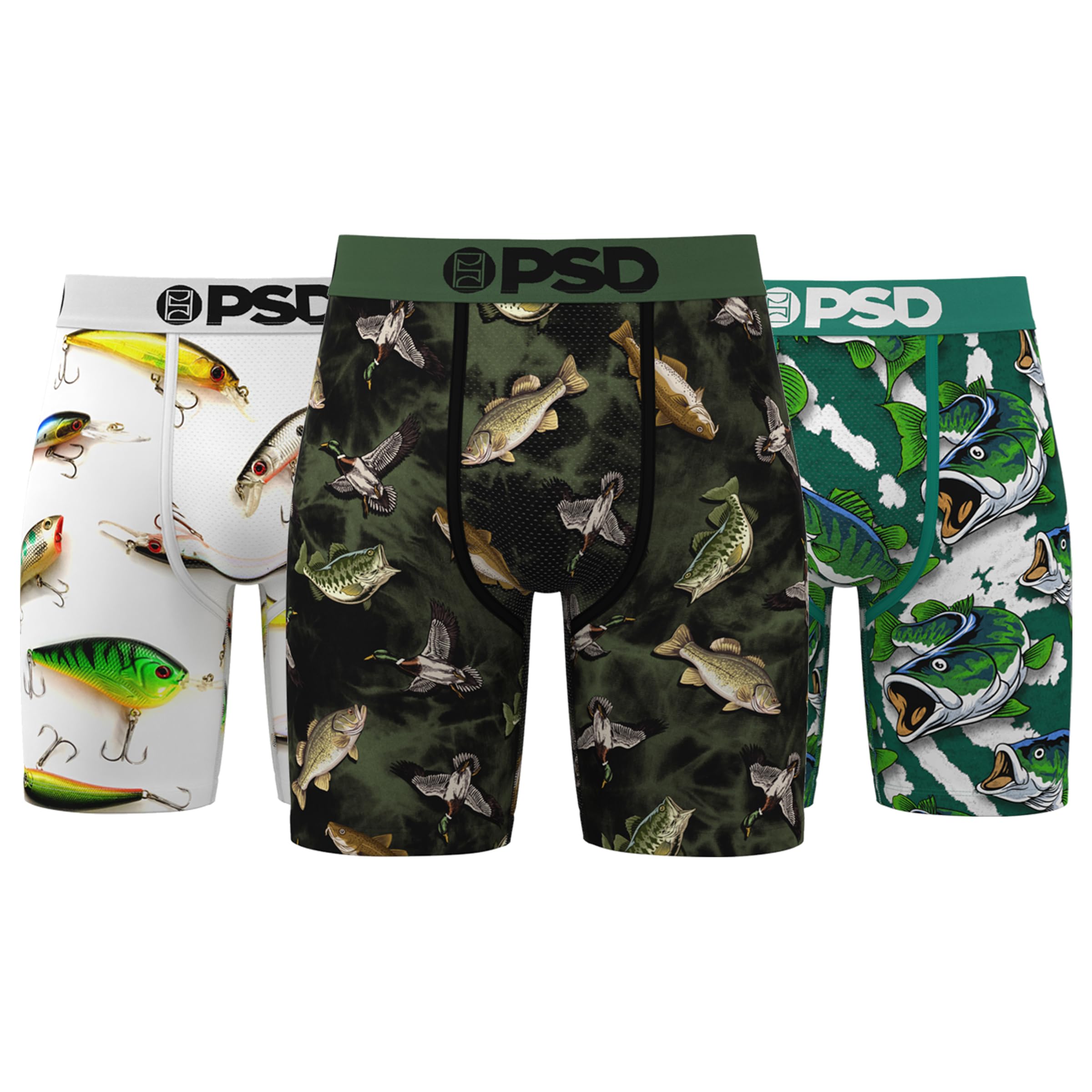 PSD Underwear Mens Boxer Briefs - Animal Print, Standard Length Packs and Singles, Soft & Breathable Boxer Briefs for Men