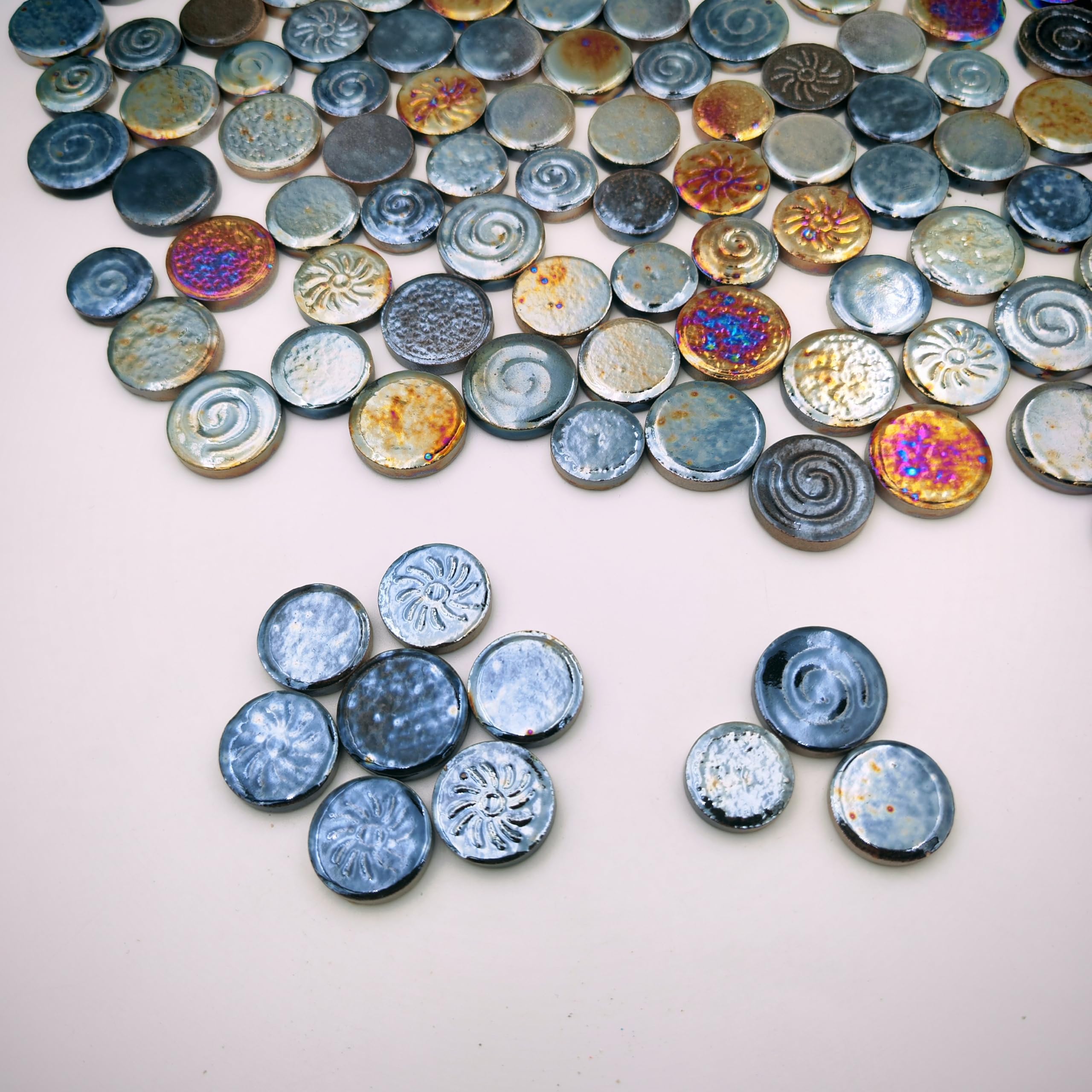 500g Gemischte Runde Keramik-Mosaikfliesen – 3 Größen (1,5-2 Cm) Für DIY & Basteln