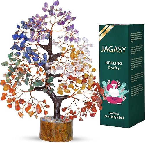 Miniatura 9 de Jagasy Cristal de cuarzo transparente, árbol de cristales, árbol de chakras, árbol de cuarzo de cristal, piedras y cristales, árbol de dinero Fung
