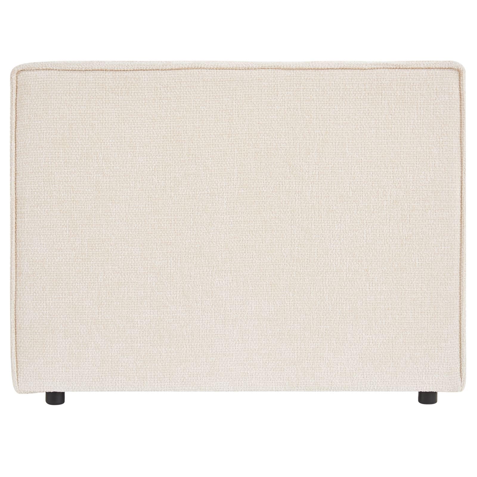 IDIMEX Tête de lit YOLAN 90 rembourrée, en Tissu Polyester pour lit 90 cm, sur Pieds en Plastique, Blanc
