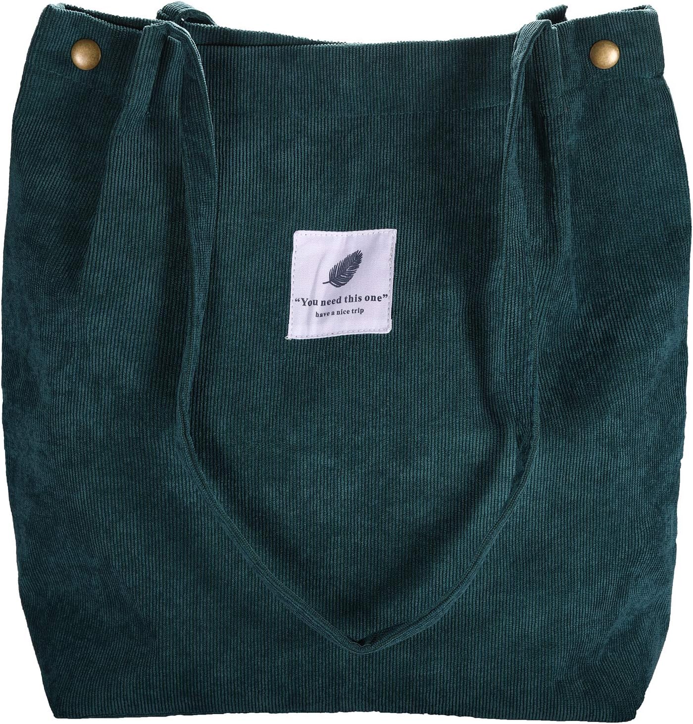 LEDAOU Cord Tasche 3-teilig - Handtasche, Kulturtasche & Drawstring