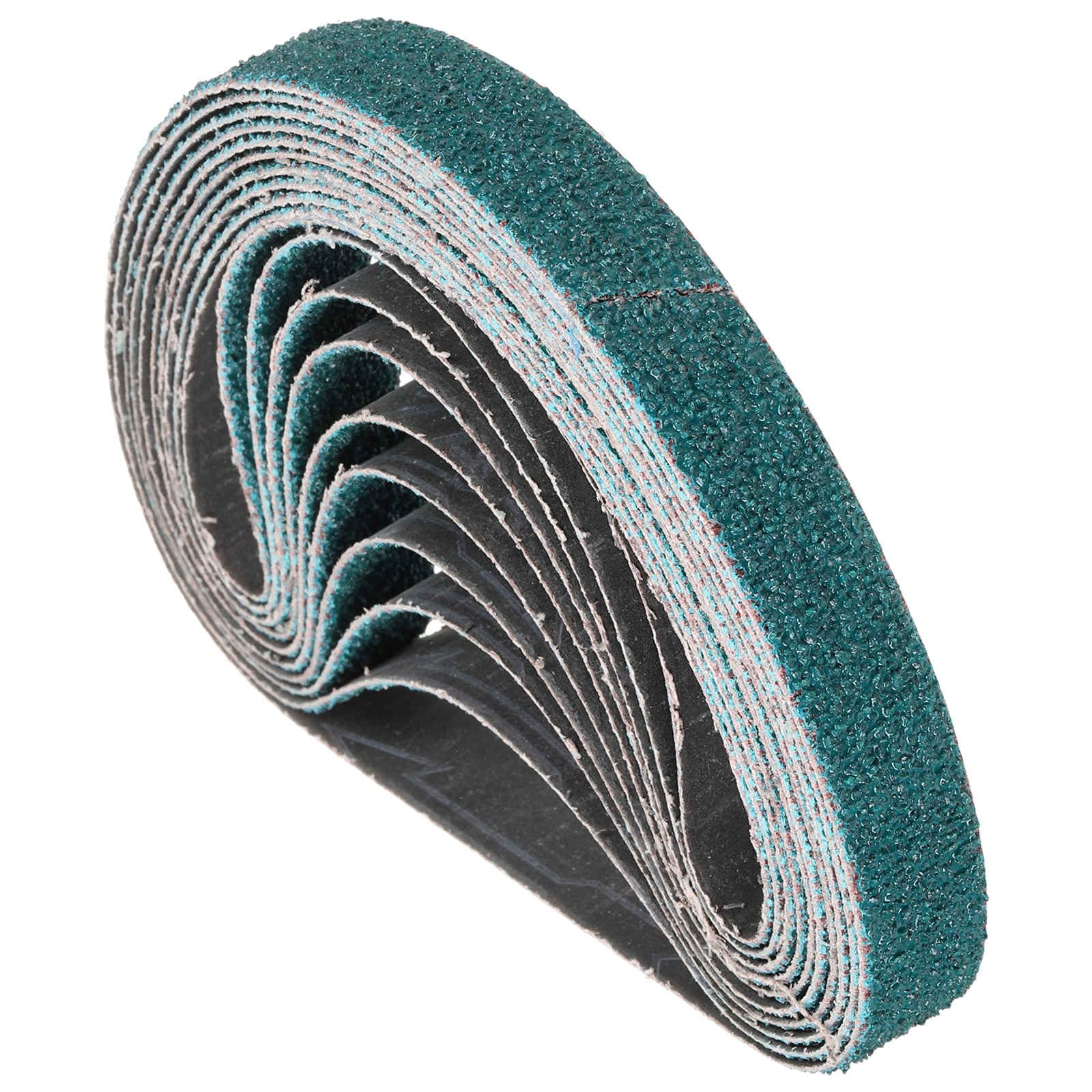 Kozelo 10 Pack Sanding Belts 20mm x 457mm 36 Grit Zirconia Abrasive Belt Sander Paper for Belt Sander Metal Grinding Wood Working Weld Rust Removal